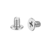 sourcing map M2x3mm Phillips Tornillo Sujetador Plata Tono 3,8mm Diámetro Tornillo Cabeza para Portátil PC TV Ventilador Audio Interruptor 100 Piezas