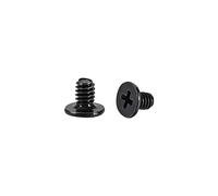 sourcing map M2x4mm Phillips Tornillo Sujetador Negro 3,8mm Diámetro Tornillo Cabeza para Portátil PC TV Ventilador Audio Interruptor 100 Piezas