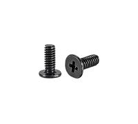 sourcing map M2x5mm Phillips Tornillo Sujetador Negro 3,8mm Diámetro Tornillo Cabeza para Portátil PC TV Ventilador Audio Interruptor 50 Piezas