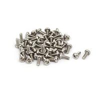 sourcing map M2x5mm Tornillos de acero inoxidable 304 cabeza botón Torx Zócalo sujetador 50piezas