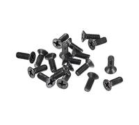 sourcing map M3,5 x 10 mm Phillips tornillo sujetador negro para portátil PC TV ventilador audio interruptor 50pcs