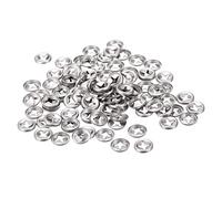sourcing map M3 Estrella Bloqueo Arandela 2,5mm ID 10mm OD Interno Diente Bloqueo Arandelas Empuje Bloqueo Velocidad Clip 304 Inoxidable Acero 100 Piezas