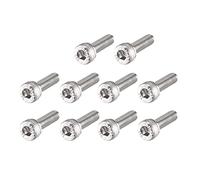 sourcing map M3 x 10mm 55uds Tornillo de Cabeza Ranurada Rosca Completa Acero Inoxidable 304 Cabezal Hexagonal DIN912