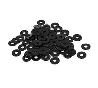 sourcing map M3 x 10mm x 1mm Negro Zinc Chapado Planas Arandelas Espaciadores Juntas Sujetador 100 Piezas