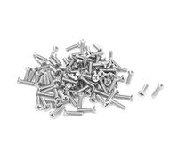 sourcing map M3 x 12mm métricas tornillos avellanados de cabeza plana Phillips los tornillos de la máquina 100pcs