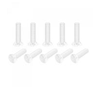 sourcing map M3 x 12mm Plástico Phillips Máquina Tornillos, PC Plana Cabeza Máquina Pernos Transparente 25uds