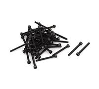 sourcing map M3 x 30 mm aleación de acero perno hexagonal Socket Head Cap Tornillos Negro 50 PCS