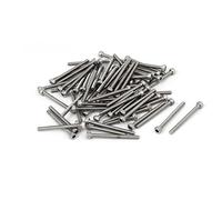 sourcing map M3 x 35mm 55uds Tornillo de Cabeza Ranurada Rosca Completa Acero Inoxidable 304 Cabezal Hexagonal DIN912