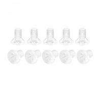 sourcing map M3 x 5mm Plástico Phillips Máquina Tornillos, PC Plana Cabeza Máquina Pernos Transparente 25uds