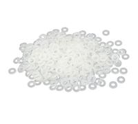 sourcing map M3 x 6mm x 1mm Nylon Plano Aislante Arandelas Juntas Espaciadores Sujetador 400uds