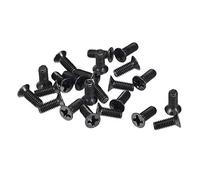 sourcing map M3 x 8mm Phillips tornillo sujetador negro para ordenador portátil PC TV ventilador interruptor 150pcs