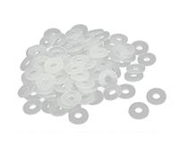 sourcing map M3 x 8mm x 1mm Nylon Plano Aislante Arandelas Juntas Espaciadores, Transparente Paquete de 100