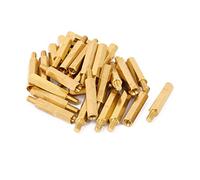 sourcing map M3X20mm+6mm Espaciador Hexagonal Separador PCB Pilar 30uds Macho a Hembra de Latón