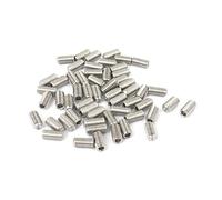 sourcing map M3x6mm Inoxidable Acero Hexagonal Entrada Conjunto Tapa Punta Prisioneros Tornillos 50uds