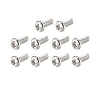 sourcing map M3x8mm Phillips de acero inoxidable tornillos de máquina de cabeza de bandeja redonda 100pcs