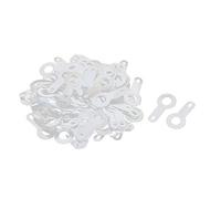 sourcing map M4.2 Lug Plato Soldador Anillo Conector Terminal Crimpado Tono Plateado 100 Piezas