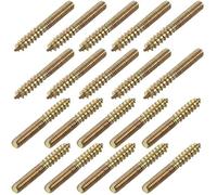 sourcing map M4 Colgador Pernos Longitud 1-1/8"(30mm) Doble Cabeza Pernos Autorroscantes Tornillo 4mm Madera Junta Muebles Patas 20 Piezas