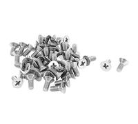 sourcing map M4 x 10mm métricas tornillos avellanados de cabeza plana Phillips tornillos de máquina 50pcs