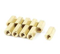 sourcing map M4 x 12mm PCB Separadores hexagonales Pilar distanciador de latón Rosca hembra/hembra 10pcs