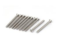 sourcing map - ® M4 x 45 mm hexagonal cabeza plana avellanada Tornillos Tornillos 10pcs