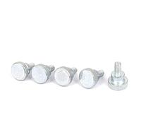 sourcing map M4 x 8 mm Paso chapado en Zinc tornillo cabeza plana moleteados de mano Pulgar tornillos tornillos 5 pc