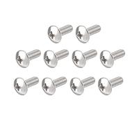 sourcing map M4x12mm armazón de acero inoxidable tornillos de máquina de cabeza Phillips 50pcs