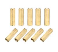 sourcing map M4x20 Hembra-Hembra Hexagonal Latón PCB Madre Placa Espaciador Separador para FPV Drone Cuadricóptero, Computadora y Circuito Placa 25 Piezas