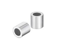 sourcing map M5 funda de aluminio engarce 5 mm de cable de acero botón de cuerda clips de tope 30 pcs