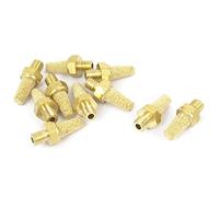 sourcing map M5 Rosca Latón De Escape Neumático De Filtro Silenciador 10Pcs
