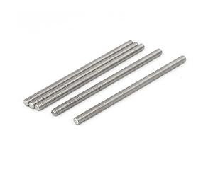 sourcing map M5 x 100mm 304 Completa de Acero Inoxidable Barra Roscada Espárrago Perno Varilla Sujetadores 5uds