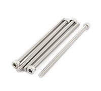 sourcing map M5 x 100mm 5uds Tornillo de Cabeza Ranurada Rosca Completa Acero Inoxidable 304 Cabezal Hexagonal DIN912