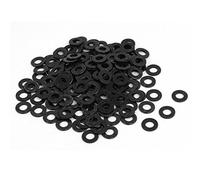 sourcing map M5 x 10mm x 1mm Negro Zinc Chapado Plana Arandelas Espaciadores Sujetador 200uds