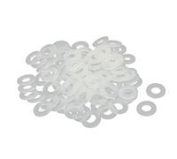 sourcing map M5 x 10mm x 1mm Nylon Planchas Almohadillas Aislantes Arandelas Juntas Sujetador 100uds