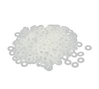 sourcing map M5 x 10mm x 1mm Nylon Plano Aislante Arandelas Espaciadores Sujetador Gris Blanco 400 Piezas
