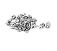 sourcing map M5 x 12 mm de acero inoxidable 304 Phillips las tuercas de los pernos de cabeza hexagonal arandelas w 15 conjuntos