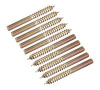sourcing map M5x50mm Suspensión Pernos, 12uds Doble Extremo Rosca Espiga Tornillos para Madera Muebles Conexión
