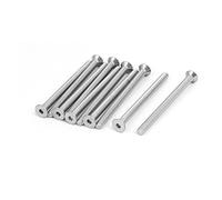 sourcing map M5x70mm Acero inoxidable 304 tornillos de cabeza plana hexagonal Sujetador DIN7991 10pcs