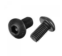 sourcing map M5x8mm Hexagonal Zócalo Botón Cabeza Tapa Pernos Tornillos Aleación Acero 50 Piezas