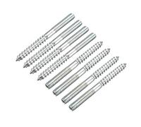 sourcing map M6 Colgador Pernos Longitud 2-3/4"(70mm) Doble Cabeza Pernos Autorroscantes Tornillo 6mm Madera Junta Muebles Patas 8 Piezas