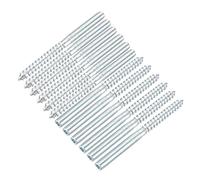 sourcing map M6 Colgador Pernos Longitud 3-1/8"(79mm) Doble Cabeza Pernos Autorroscantes Tornillo 6mm Madera Junta Muebles Patas 12 Piezas