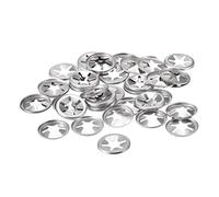 sourcing map M6 Estrella Bloqueo Arandela 5.1mm ID 15mm OD Interno Diente Bloqueo Arandelas Empuje Bloqueo Velocidad Clip 304 Inoxidable Acero 40 Piezas