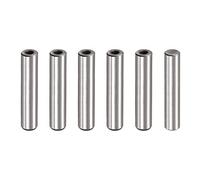 sourcing map M6 Interna Rosca Espiga Pasador 6uds 12x60mm Chaflanado Plano Carbono Acero Cilíndrico Pasador Cama Estantería Metal Dispositivos Industriales Pasadores