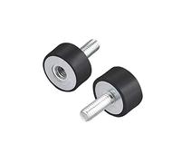 sourcing map M6 Macho Hembra Goma Soportes, Vibración Aisladores, Amortiguador 20mm x 10mm 8 piezas