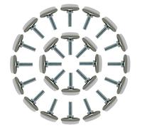 sourcing map M6 Pies De Nivelación Protector De Piso Nivelador Ajustable para Mesa Pierna Silla De Escritorio 24 pcs 30x32mm