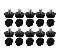 sourcing map M6 Pies Patas niveladoras nivelador ajustable Protector de suelo para silla de escritorio 20pcs M6 x 10 x 20mm