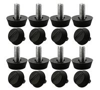sourcing map M6 Pies Patas niveladoras nivelador ajustable Protector de suelo para silla de escritorio 16pcs M6 x 13 x 20mm