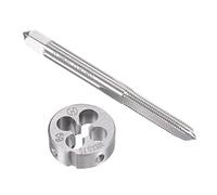 sourcing map M6 x 0,75 mm métrico Tap and Die Set, HSS Macho de rosca de máquina con herramienta de aleación de acero