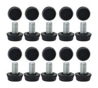 sourcing map M6 x 10 x 15 mm patas niveladoras nivelador ajustable protector de piso almohadilla para muebles de casa escritorio mesa silla pata 20 unidades