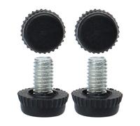 sourcing map M6 x 10 x 15 mm patas niveladoras nivelador ajustable protector de piso almohadilla para muebles de casa escritorio mesa silla pata 4 unidades