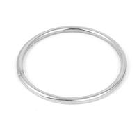 sourcing map M6 X 100mm 201 Inoxidable Acero Fleje Soldado Redondo O Anillos